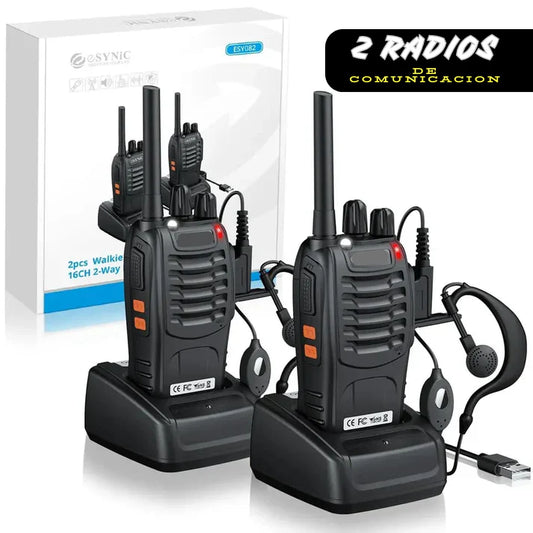 RADIOS WALKIE TALKIE 7KM AMERICANO 2 UNIDADES
